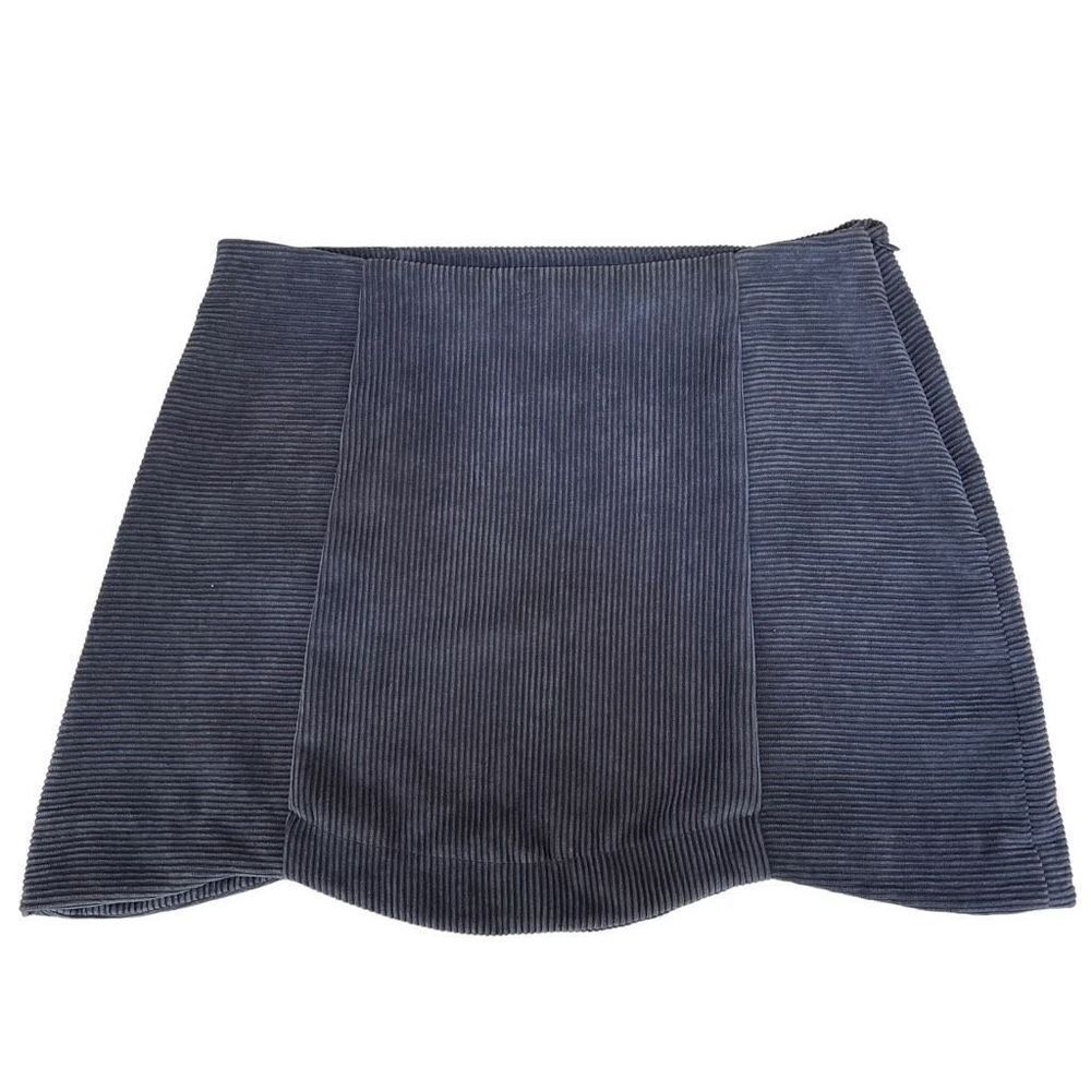 C’isa Short Mini Corduroy Ribbed navy Blue skirt size L